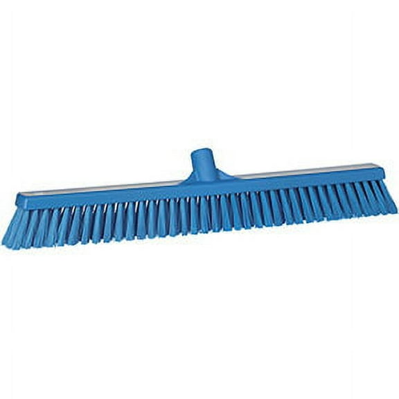 Vikan 24" Combo Push Broom- Soft/Stiff - Blue (2 Units)