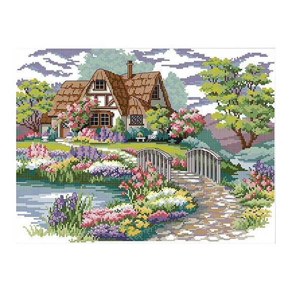 Printed Kits 11CT 21.6X16.9 Inch Cotton DIY Embroidery Kits Easy Patterns Embroidery for Crafts Stamped - Supplies Needlework Honliday