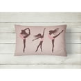 thumbnail image 2 of Carolines Treasures BB5377PW1216 Dancers Linen Pink Canvas Fabric Decorative Pillow, 12H x16W, multicolor, 2 of 3