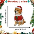 thumbnail image 3 of Christmas Dog Figurine Wearing Santa Hat – 5.9" Holiday Decoration Statue,Realistic Detailed Christmas Figurines Playset,Resin Chrismas Dog Toys,Christmas Decor(Style C), 3 of 9