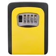 thumbnail image 2 of Key Lock Box Wall Mounted for Outside, Resettable 4 Digit Combination Waterproof Lockbox, Sturdy and Durable Lock Box for House, Key Safe Storage Security Lock Box for Home, Office, Garage (Yellow), 2 of 4