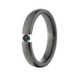 thumbnail image 2 of Mystic Topaz 4mm Black Zirconium Tension Set Ring, 2 of 3