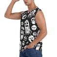 thumbnail image 3 of Picia Black White Spooky Ghosts mens Cotton Tank Undershirts , Moisture-wicking Ribbed Tanks, Lightweight Cotton Tank Undershirts-Large, 3 of 8