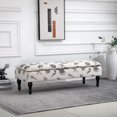 thumbnail image 1 of Topcobe Moderne Rembourré Tissu Pouf Banc pour Lit Fin Salon, Beige, 1 of 9