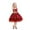 Brick Red, variant on Gunia Girls Formal Dress Elegant Party Tutu Gown Celebrations Satin Lace Wedding Beige Dress For Girls 3-13 Years