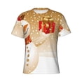 thumbnail image 3 of Naloa Christmas Snowman Gift Men's T-Shirt Sport T-shirt Men's Basic Tee Casual Men's Shirt, Round Neck, Short Sleeves - Large, 3 of 5