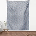 thumbnail image 4 of Ambesonne 1990s Fabric by the Yard Upholstery, Geometric Shapes with Pyramid, 10 Yards, Coral and Pale Blue, 4 of 5