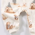 thumbnail image 5 of sdbrld Sleepers for Baby Boy Newborn Pajamas Long Sleeve Romper Jumpsuit Infant Clothes Boys 3-24Months Bodysuit Fall Winter Coffee Sizes 6-9 Months, 5 of 7
