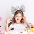 thumbnail image 6 of Deeceymbur Easter Headband with Glitter Bow Bunny Ears for Party Dress Up, 6 of 6