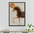 thumbnail image 2 of IDEA4WALL Framed Canvas Print Mid-Century Modern Geometric Gold Horse Animals Funny Wall Art Preppy Room Decor Bohemian Colorful Relax/Zen Artwork - Black 16"x24", 2 of 5