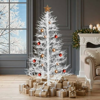 ✳︎new arrival✳︎christmastreeクリスマスツリー④white Qunler Pre-Lit Christmas Tree, 4ft Artificial Green Christmas Tree