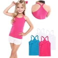 thumbnail image 5 of zbxnLI 4 Pack Toddler Girls Tank Tops Racerback Tanks Dance Sleeveless Shirts Ribbed Basic Undershirts, 5 of 6