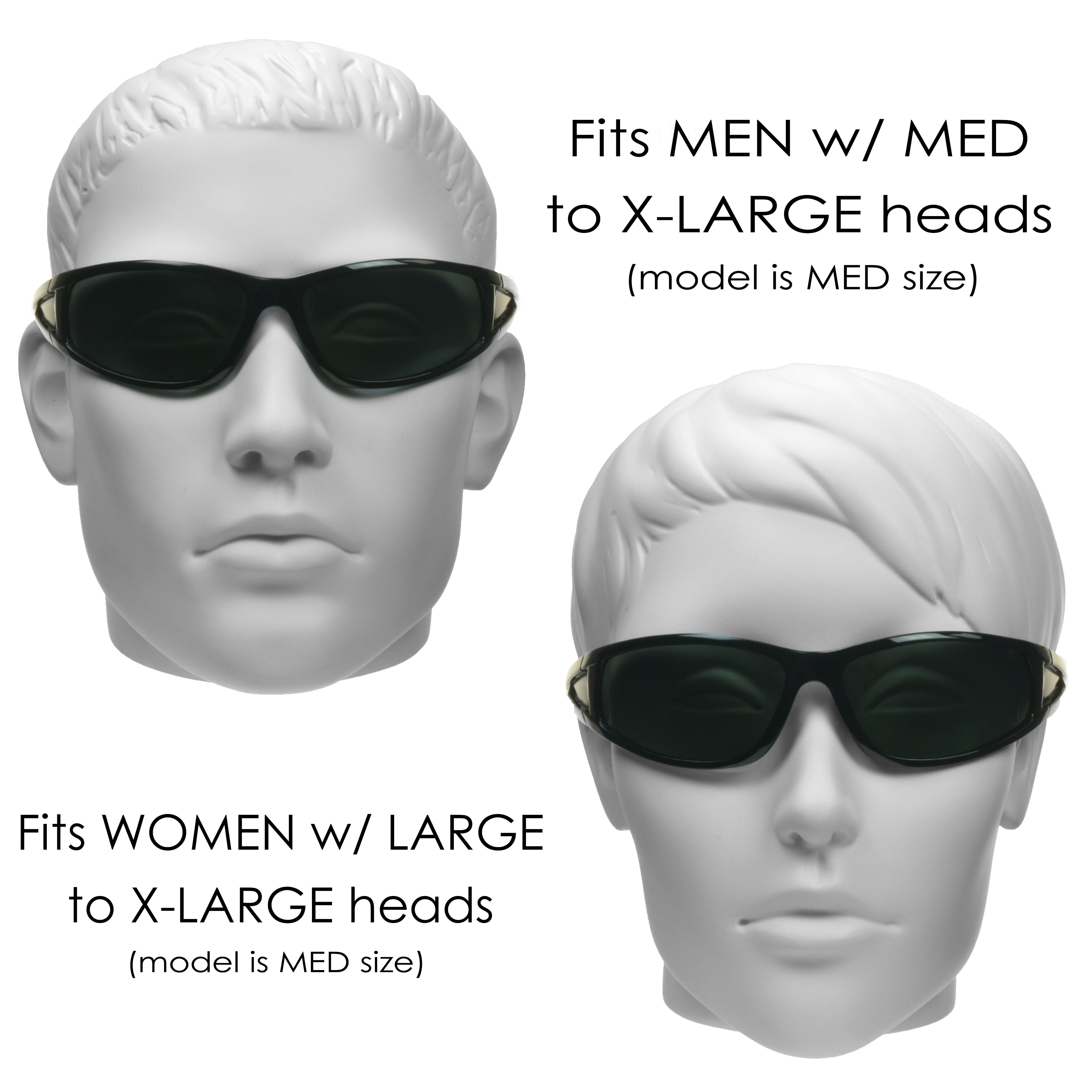 proSPORT Polarized Bifocal Sunglasses Wrap Around Side Shield for Men Women