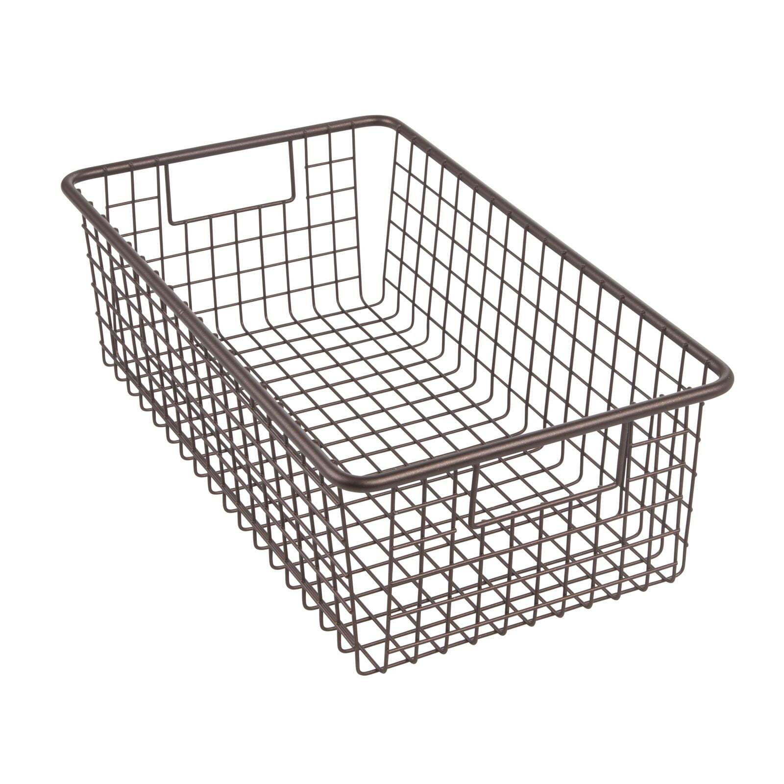 4 Pack Bronze mDesign Large Metal Storage Basket Bin with Handles for Closets 