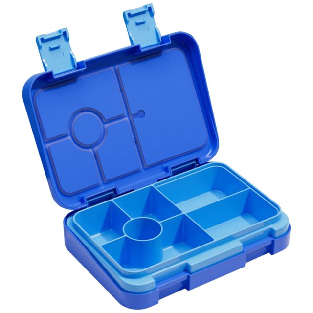 DJN Home & Garden Double Buckle Compartment Deepens Sealed Lunch Box Color Square Lunch Box,Plastic Box With 5 Compartments