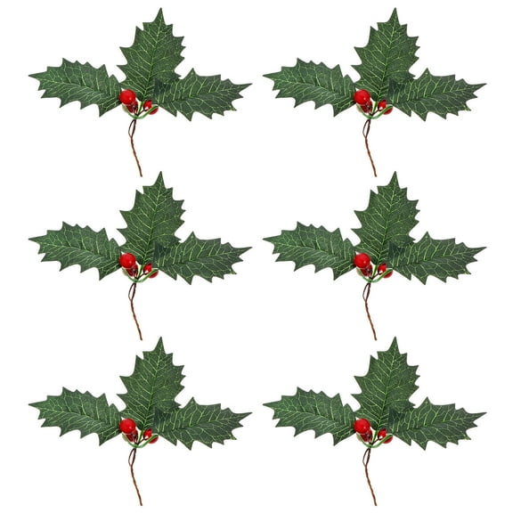MERRYHAPY Christmas Decorative Artificial Green Leaves for Holiday Party Decorations and Home Decor