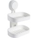 thumbnail image 1 of Jabonera de doble capa con ventosa, soporte para esponja resistente para ducha, baño, bañera y fregadero de cocina, sin taladros, extraíble, montaje en pared, 1 of 5