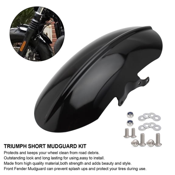 Short Front Mudguard Fit For Bonneville Speedmaster Bobber Black 1200 2018-2021