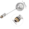 thumbnail image 2 of Unique Bargains 1/2" PT Thread 3.5" Dia Water Float Valve Silver Tone Metal Floating Ball, 2 of 5