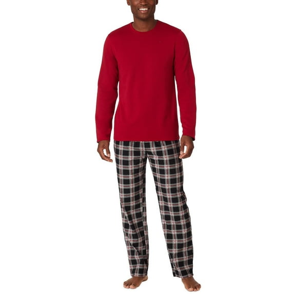 Cuddl Duds Mens Cozy Lodge Plaid 2PC Pajama Sets