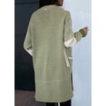 thumbnail image 3 of Jersey tipo cárdigan Astylish Chunky para mujer, de gran tamaño, verde, 3 of 6