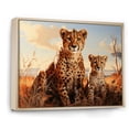 thumbnail image 2 of Designart "In Africa Cheetah Family wall decor" Animals Floater Framed Canvas Wall Art, 2 of 7
