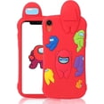 thumbnail image 1 of Case for iPhone X/XS Cartoon Cute 3D Kawaii Fun Red Kids Design Soft Silicone Cover, Unique Cool Funny Fashion Trendy Character Cases for iPhone X/XS, 1 of 4