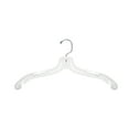 thumbnail image 2 of NAHANCO #1505 17" White Medium Weight Plastic Shirt Hangers (Pack of 100), 2 of 5
