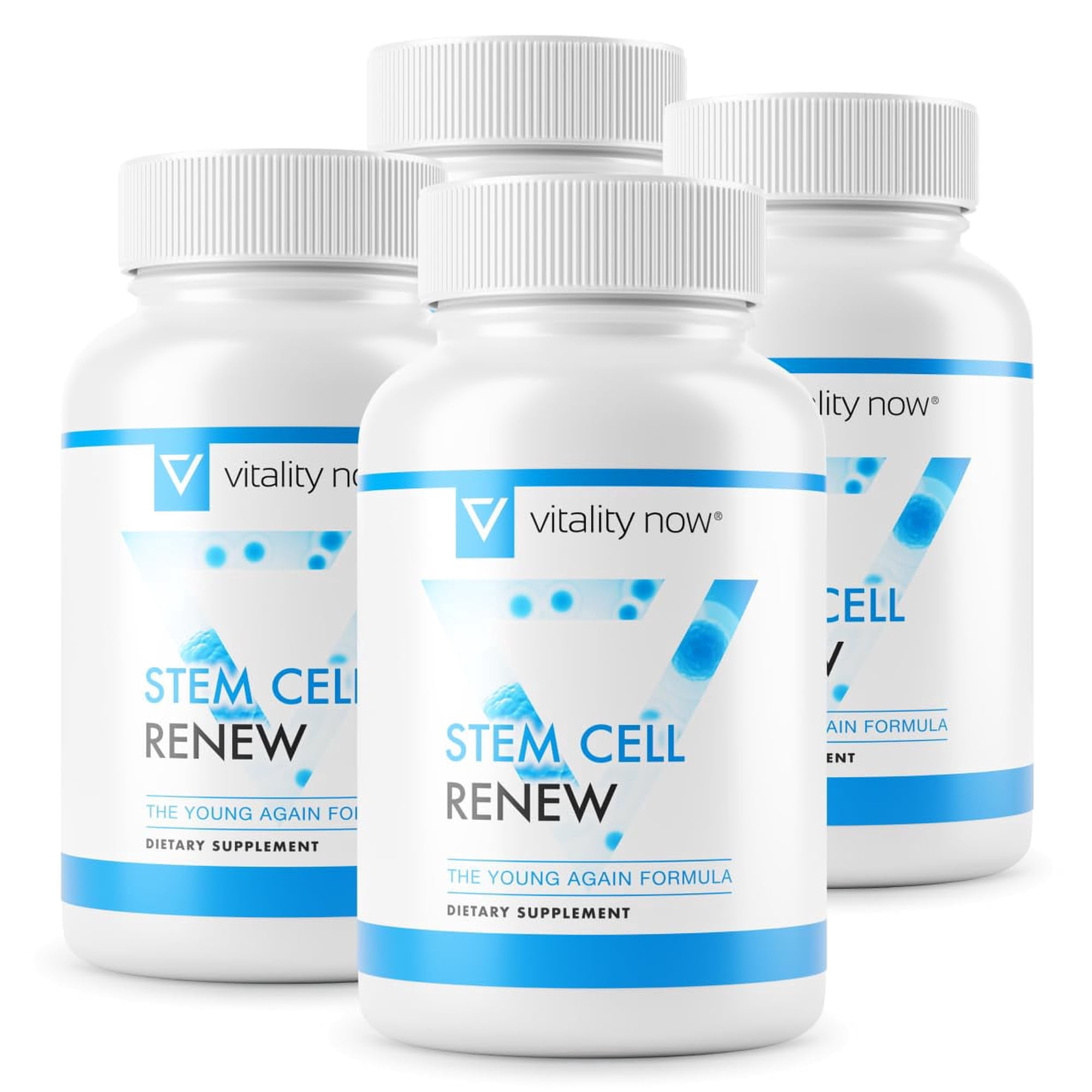 Stem Cell Renew | Boost Your Natural Supply of Stem Cells to Strengthen Mental Sharpness, Help Slow Signs of Aging and Restore Youthful Energy - Created by NASA Scientist | 4-Month Supply (240 count)