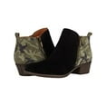 thumbnail image 2 of Lucky Brand Basel Black Camo Almond Toe Ankle Block Low Heel Zipper Boots (Black Camo, 6), 2 of 4