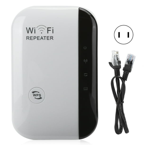 Repetidor Amplificador de senal WiFi Puerto Ethernet de 300 M Montaje en pared Blanco para boton WPS 100 y 240 V Enchufe de EE. UU. Walmart en linea