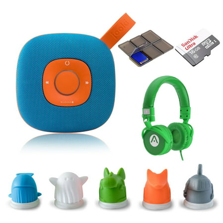 Jooki WIFI Streaming Speaker - Simply the Best Music Player for Kids Screen-Free Music & Stories with ToyTouch Technology, A7 Headphones and 16GB microSD Card + SD