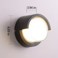 thumbnail image 3 of Aplique de Pared para Exteriores E Interiores Ip65, Iluminación Led de Pared, Apliques de Pared de Aluminio para Porche Exterior, Color Negro, 3 of 7