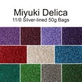 thumbnail image 4 of Miyuki Delica 11/0 - Raspberry Silver Lined-Dyed DB1342 - 50gms Bag of Japanese Glass Beads, 4 of 4