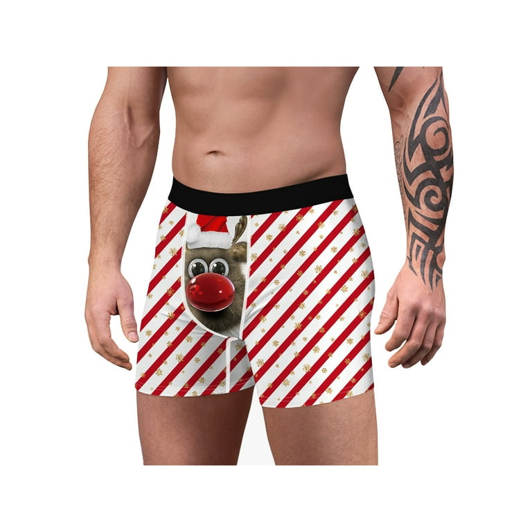 Seyurigaoka Funny Men Juniors Brief Sexy Thin Wear Christmas Sexy Lingerie  Underpants 