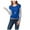 Blue - 433, variant on Aeropostale Womens Colorblocked Sleeve Crew Knit Sweater, Blue, Juniors, Large