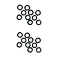 thumbnail image 1 of maskred 1 Set Water Pipe Gasket Round Strong Bearing Capacity Perfect Matching Durable Good Sealing Streamlined Design Leather Washer Black 2Set, 1 of 6