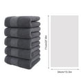 thumbnail image 3 of RBCKVXZ Dark Gray Bath Towels 13x28 Inch, Cotton Towel Set for Bathroom, Hotel, Gym, Spa, Thick Soft Extra Absorbent Quickly Dry 5 Pack, 3 of 7