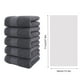 thumbnail image 3 of Juego de toallas de baño Pack de 5 toallas de baño de algodón suaves, gruesas y absorbentes | Toallas de mano faciales de 71x34cm | Multiusos para spa, piscina, dormitorio, salón | Colores variados, 3 of 7