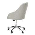 thumbnail image 6 of SAFAVIEH Evelynn Transitional Tufted Chrome Leg Swivel Office Chair, Grey, 6 of 9