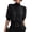 Black, variant on 3/4 Sleeve Tops for Women - High Neck Mesh Puff Sleeve Sheer Tunic, cute summer tops for Office & Daily Wear, Lightweight Breathable blouses for women dressy casual.,Black S