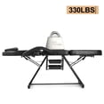 thumbnail image 6 of Artist Hand Recliner Massage Table Facial Lash Bed Salon Tattoo Chair with 2 Trays (Black), 6 of 9