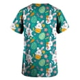 thumbnail image 4 of LSLJS Blouse d'Uniforme de Travail à Manches Courtes Col en V avec Poches, Imprimé Œuf et Lapin de Pâques pour Femmes, 4 of 4