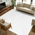 thumbnail image 3 of White 6x9 Area Rugs, Farmhouse Solid White Color Modern Art Non-Skid Rubber Backing Large Rectangle Rugs - Living Room Bedroom Home Office, Indoor Floor Mat Carpets Washable Rug, 3 of 9