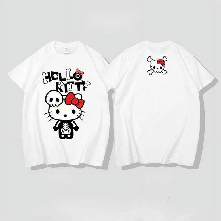 Sanrio Gothic Hello Kitty Halloween Clothes Women's Skeleton