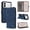 Blue, variant on Phone Wallet Case for Samsung Galaxy S26 Edge with Stand - Leather Folio Cover & Card Slots Green