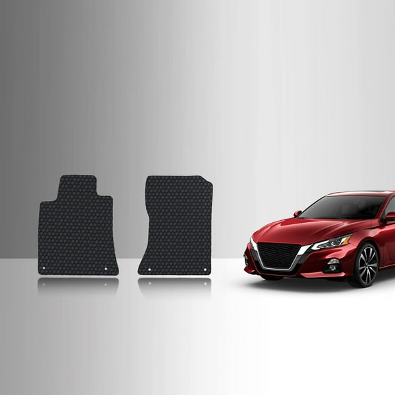 ToughPRO Front Mats Compatible with Nissan Altima 2022 - All Weather Heavy Duty (Made in USA) Black Rubber