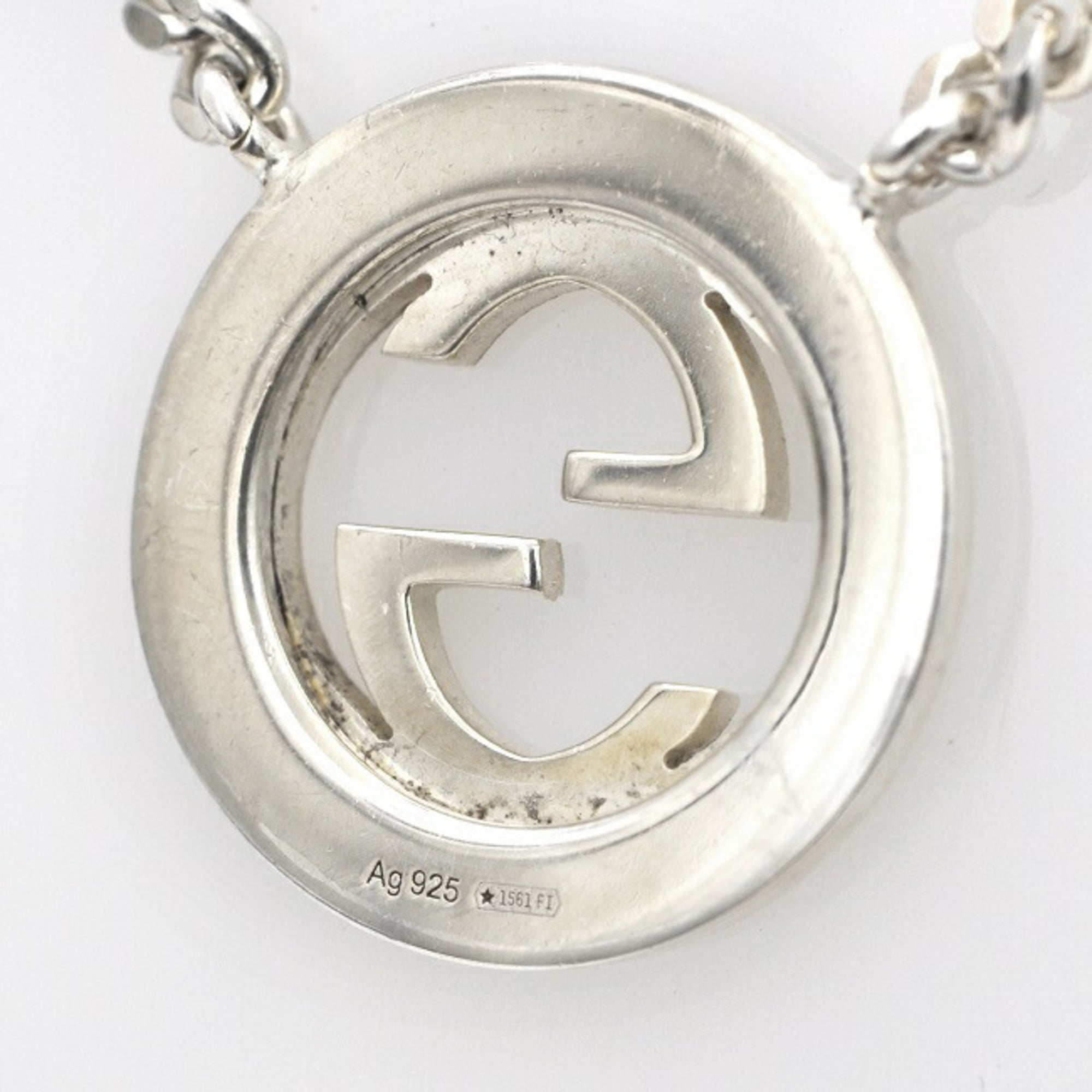925 Sterling Silver Blind For Love Necklace With Gucci Motifs | GUCCI® US