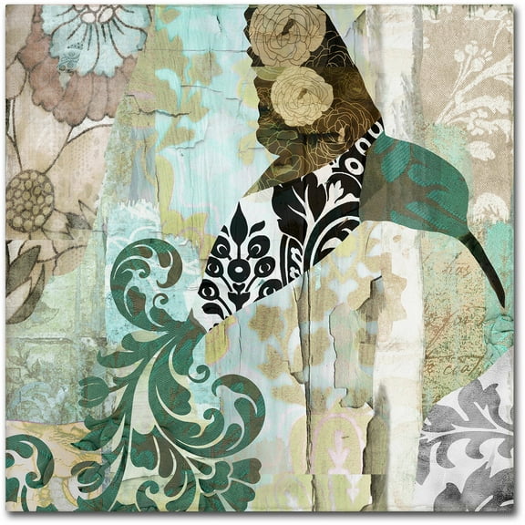 Trademark Fine Art "Hummingbird Batik I" Canvas Art by Color Bakery