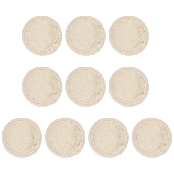 1 juego de almohadillas exfoliantes faciales, esponjas de lufa redondas, esponjas desmaquillantes